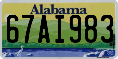 AL license plate 67AI983
