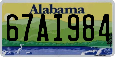 AL license plate 67AI984