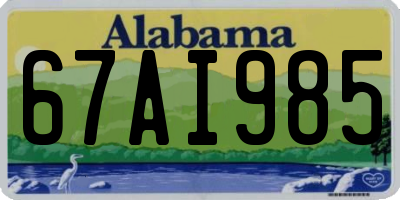 AL license plate 67AI985