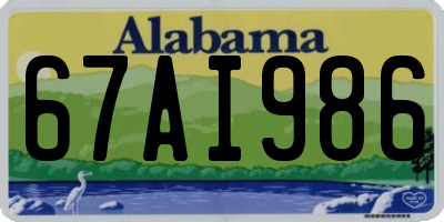 AL license plate 67AI986