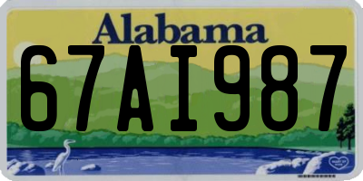 AL license plate 67AI987