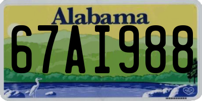 AL license plate 67AI988
