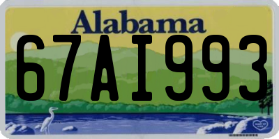 AL license plate 67AI993