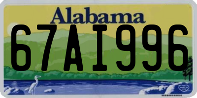 AL license plate 67AI996