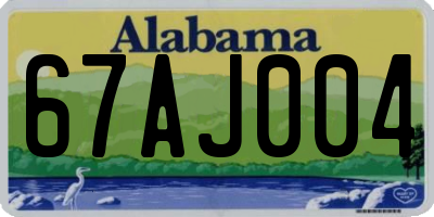 AL license plate 67AJ004