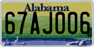 AL license plate 67AJ006
