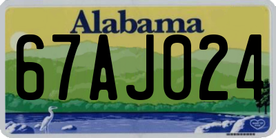 AL license plate 67AJ024