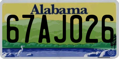AL license plate 67AJ026