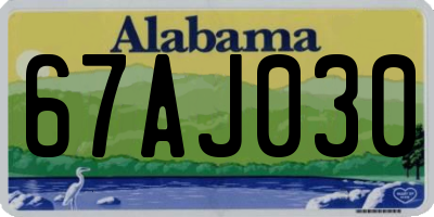 AL license plate 67AJ030