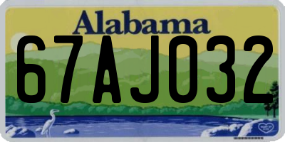 AL license plate 67AJ032