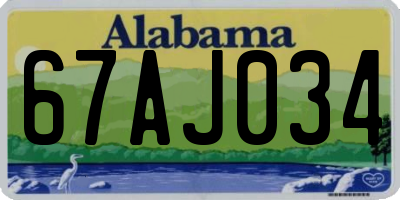AL license plate 67AJ034