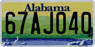 AL license plate 67AJ040