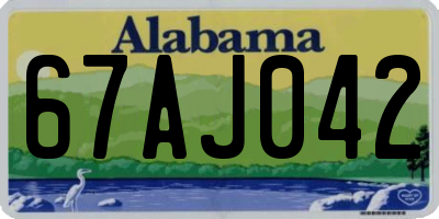 AL license plate 67AJ042