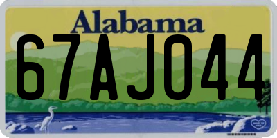 AL license plate 67AJ044