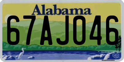 AL license plate 67AJ046