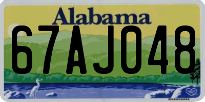 AL license plate 67AJ048