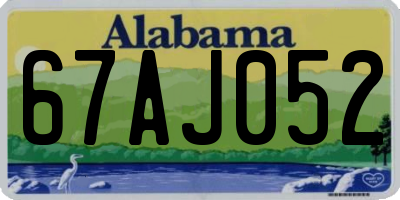 AL license plate 67AJ052