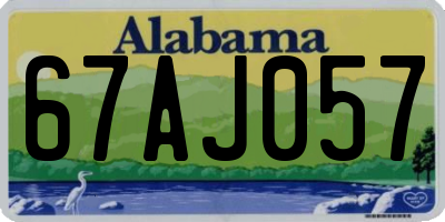 AL license plate 67AJ057