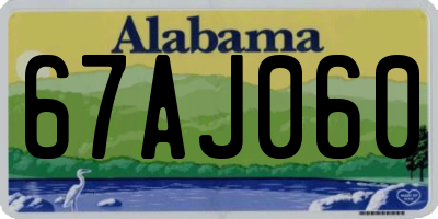 AL license plate 67AJ060