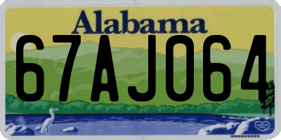 AL license plate 67AJ064