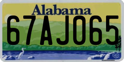 AL license plate 67AJ065