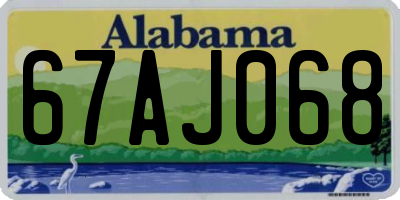 AL license plate 67AJ068