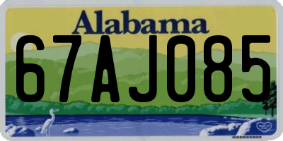 AL license plate 67AJ085