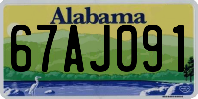 AL license plate 67AJ091