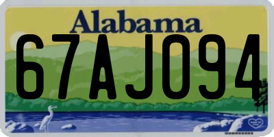 AL license plate 67AJ094