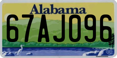 AL license plate 67AJ096