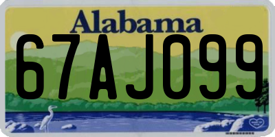 AL license plate 67AJ099