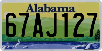 AL license plate 67AJ127