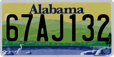 AL license plate 67AJ132