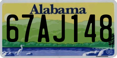 AL license plate 67AJ148
