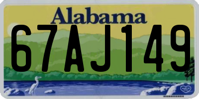 AL license plate 67AJ149