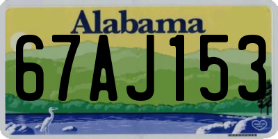 AL license plate 67AJ153