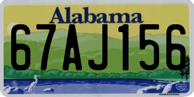 AL license plate 67AJ156