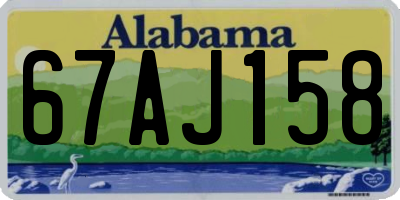 AL license plate 67AJ158