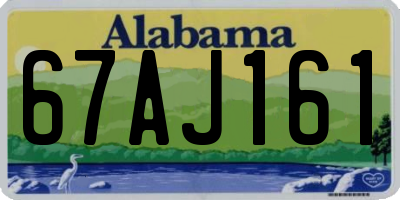 AL license plate 67AJ161