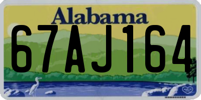 AL license plate 67AJ164