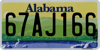 AL license plate 67AJ166