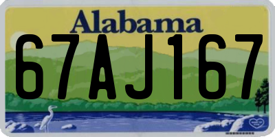 AL license plate 67AJ167