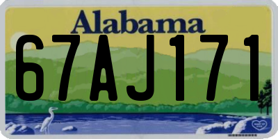 AL license plate 67AJ171