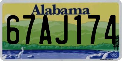 AL license plate 67AJ174