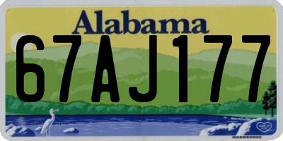 AL license plate 67AJ177