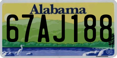 AL license plate 67AJ188