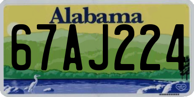 AL license plate 67AJ224