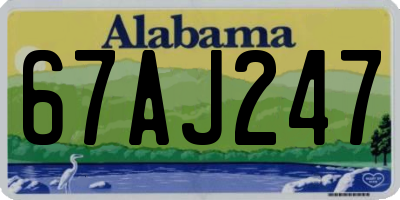 AL license plate 67AJ247