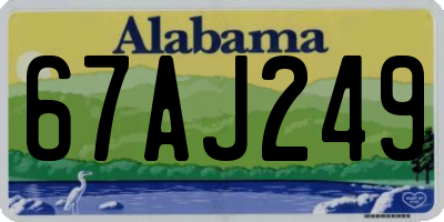 AL license plate 67AJ249