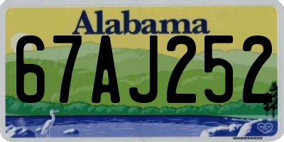 AL license plate 67AJ252